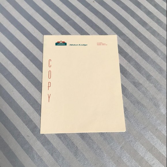 Vtg 70s Hojo Motor Lodge Letterhead & Copy Paper - Picture 3 of 8